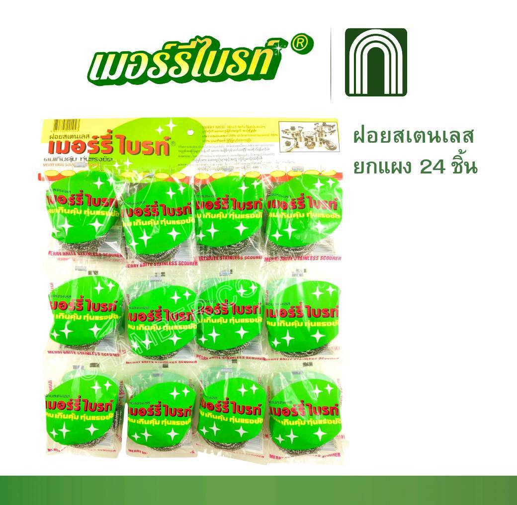 ฝอยสแตนเลส 24 ชิ้น = 1 แผง ฝอยสแตนเลส 24 ชิ้น = 1 แผง